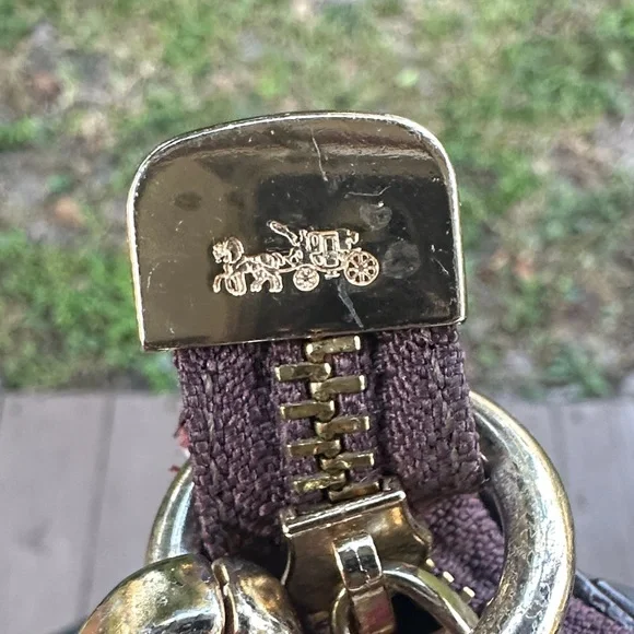 Coach Brown Shoulder Bag with Pink Floral Design - Picture 4 of 6